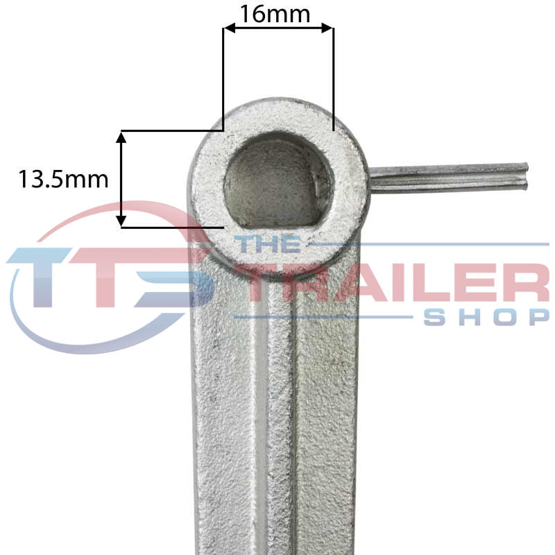 Jockey Wheel Handle With Roll Pin Heavy Duty Ark The Trailer Shop